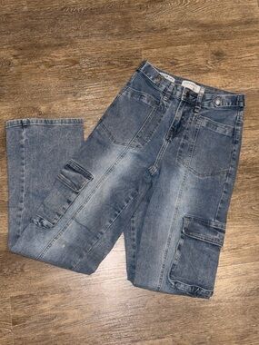 Celebrity Pink Wide Leg Light Blue Denim Jeans